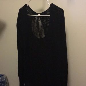 Black torrid lace back sweater